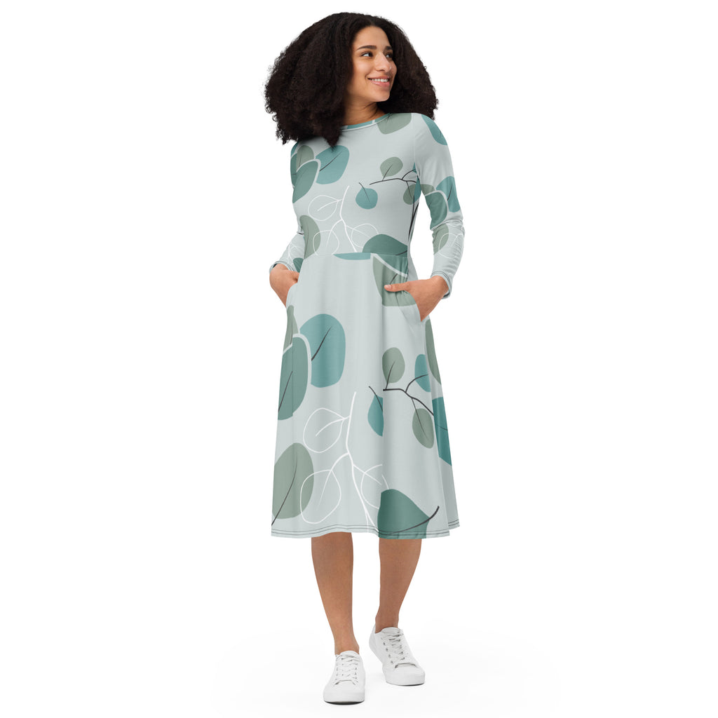 Long Sleeve Midi Dress - Snugoma