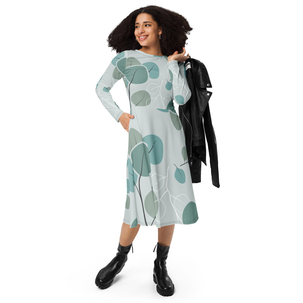 Long Sleeve Midi Dress - Snugoma