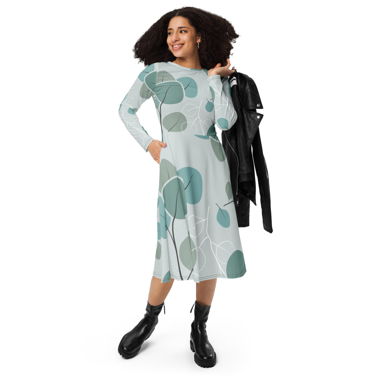 Long Sleeve Midi Dress - Snugoma