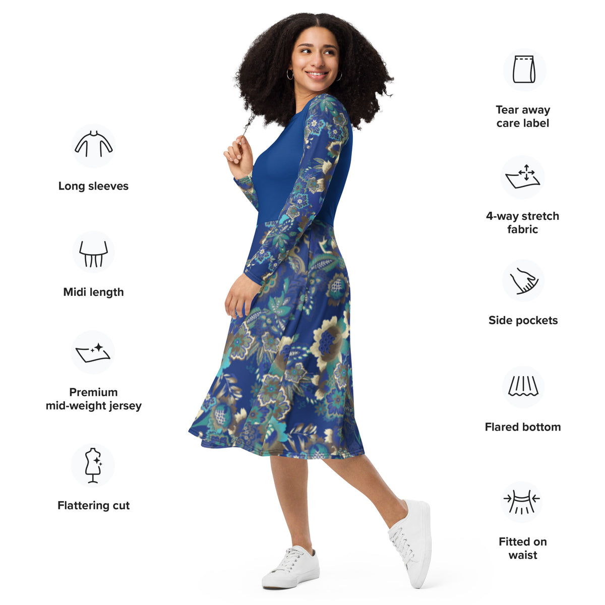 Long Sleeve Midi Dress - Snugoma