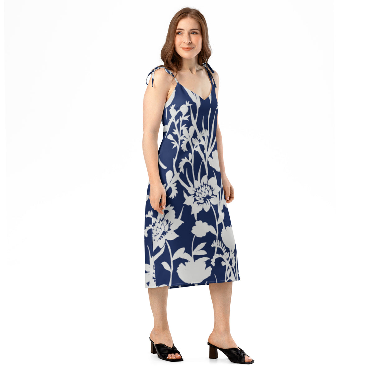 Tie-Strap Midi Dress - Snugoma