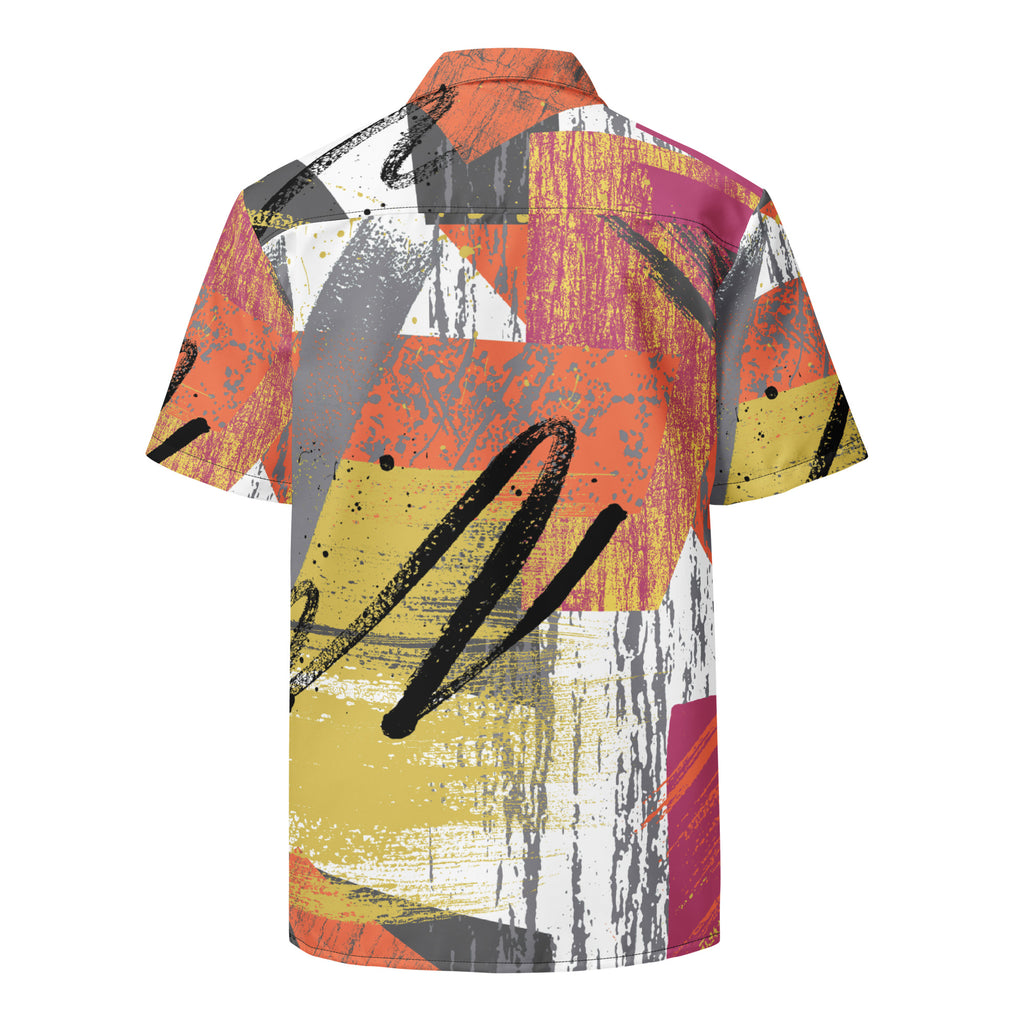 Men's Abstract Button Shirt - Snugoma
