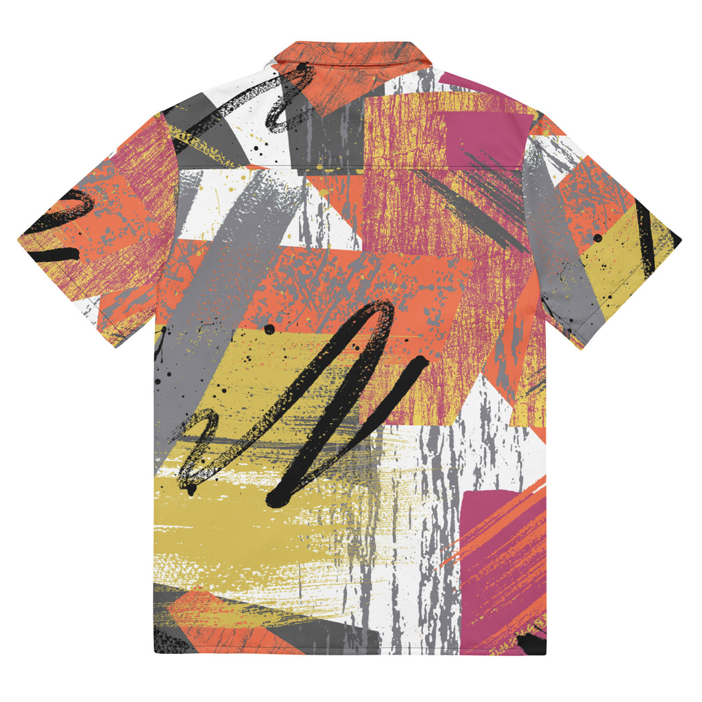 Men's Abstract Button Shirt - Snugoma