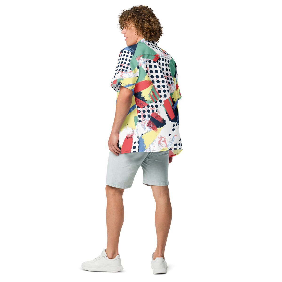 Abstract Men's Button Shirt - Snugoma