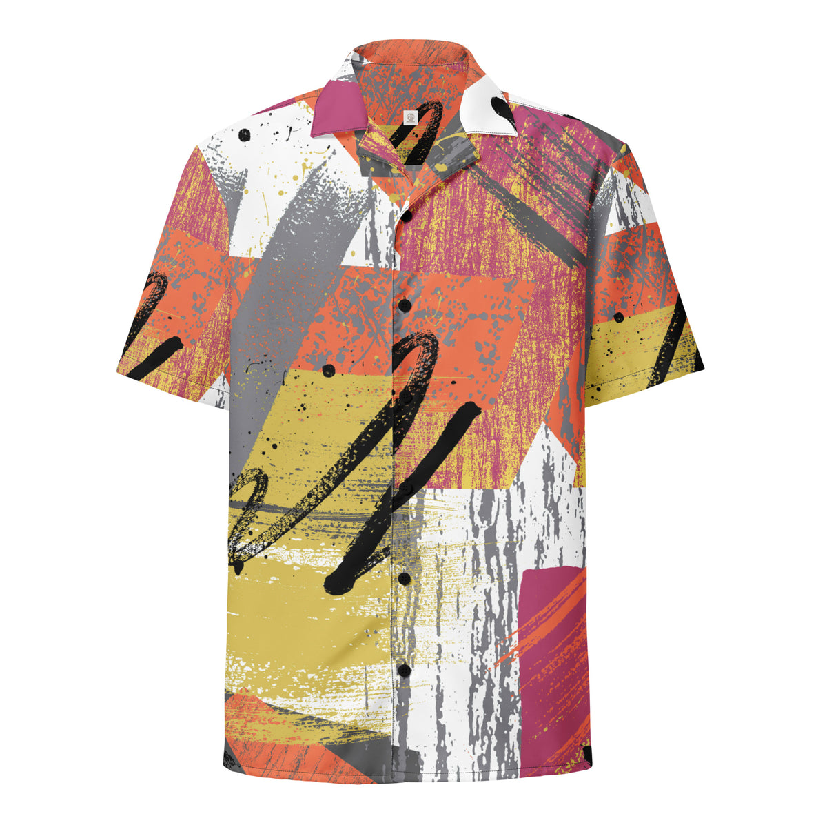 Men's Abstract Button Shirt - Snugoma