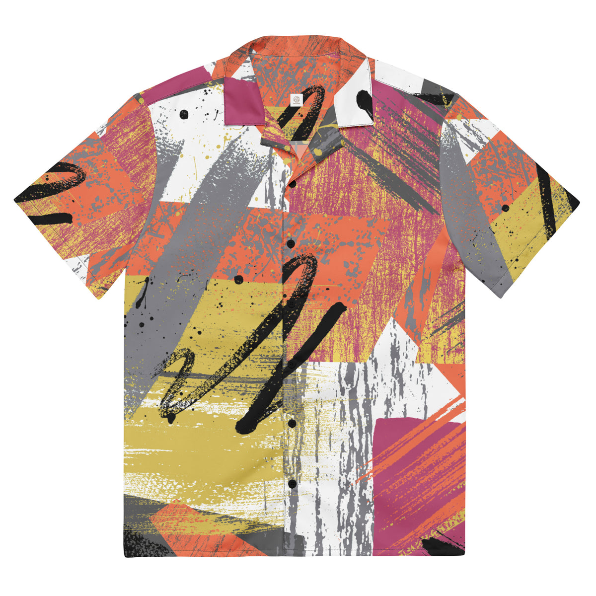 Men's Abstract Button Shirt - Snugoma