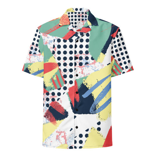Abstract Men's Button Shirt - Snugoma