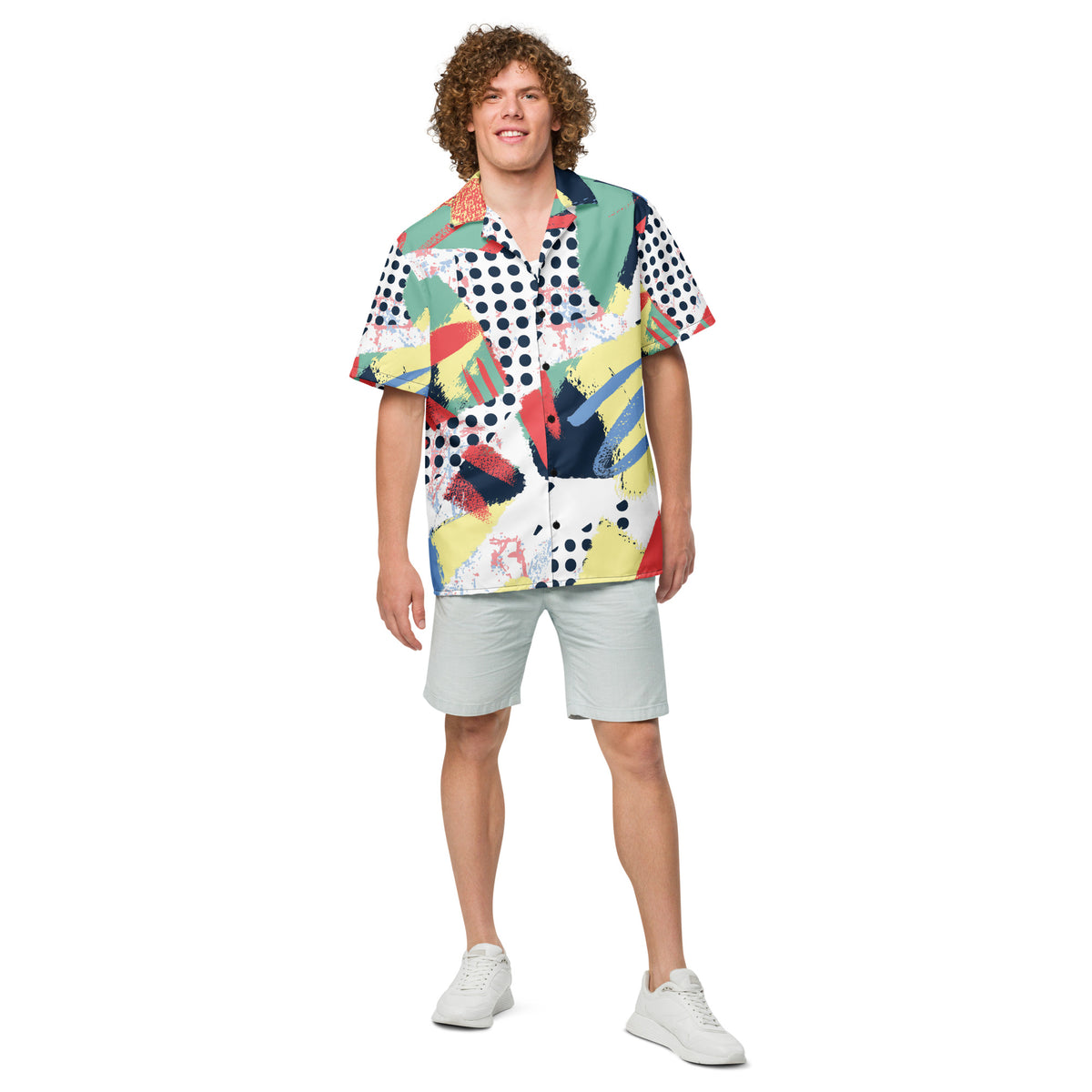 Abstract Men's Button Shirt - Snugoma