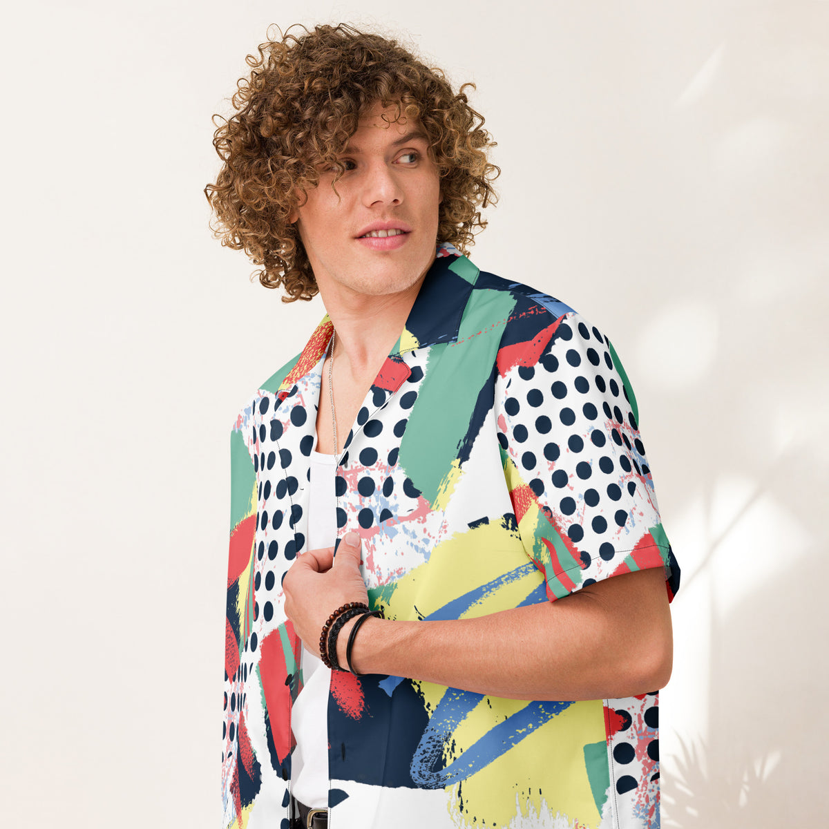 Abstract Men's Button Shirt - Snugoma