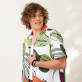 Men's Abstract Floral Button Shirt - Snugoma
