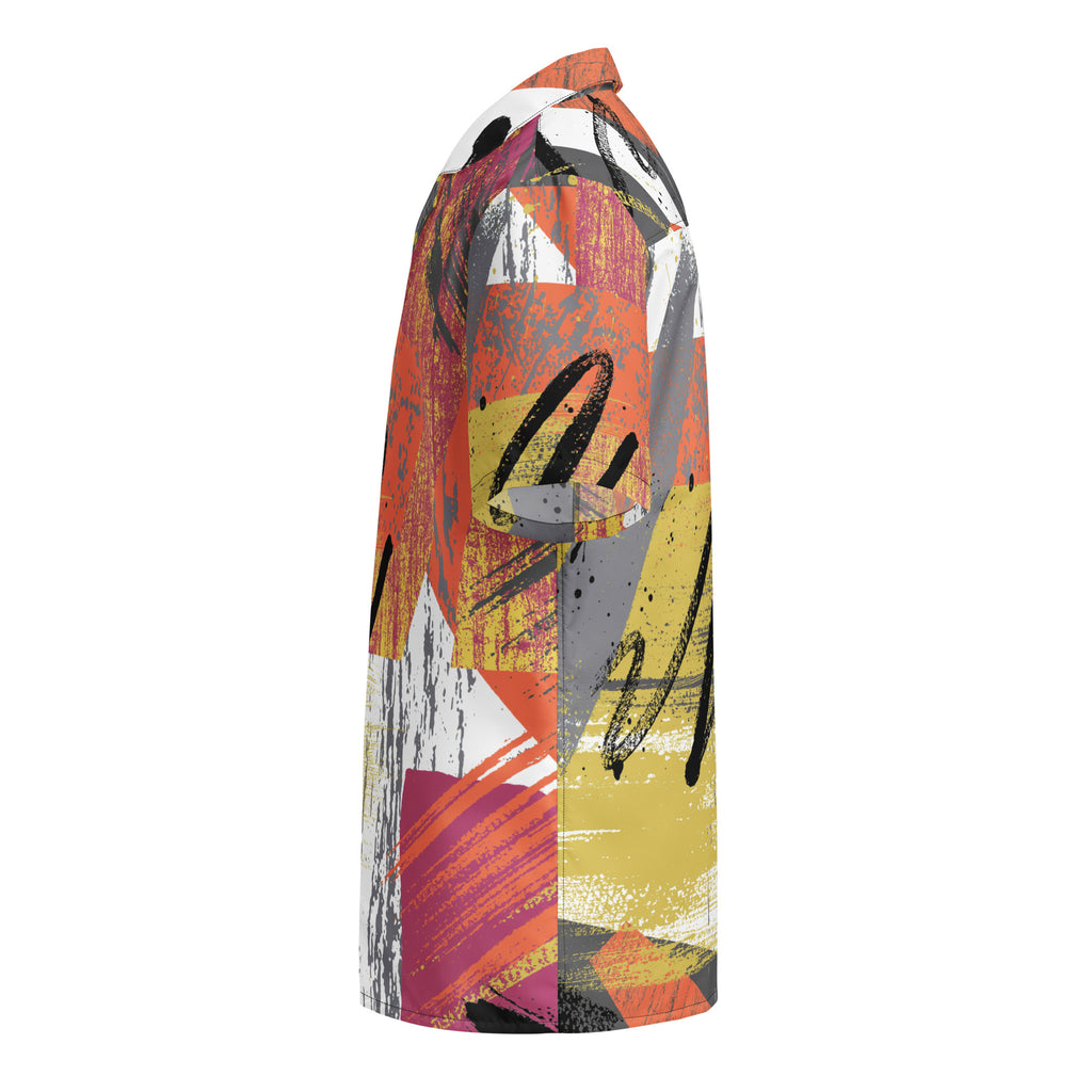 Men's Abstract Button Shirt - Snugoma