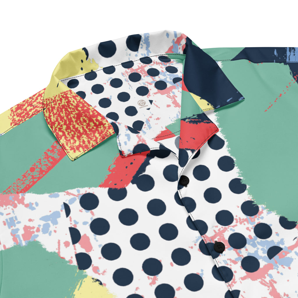 Abstract Men's Button Shirt - Snugoma