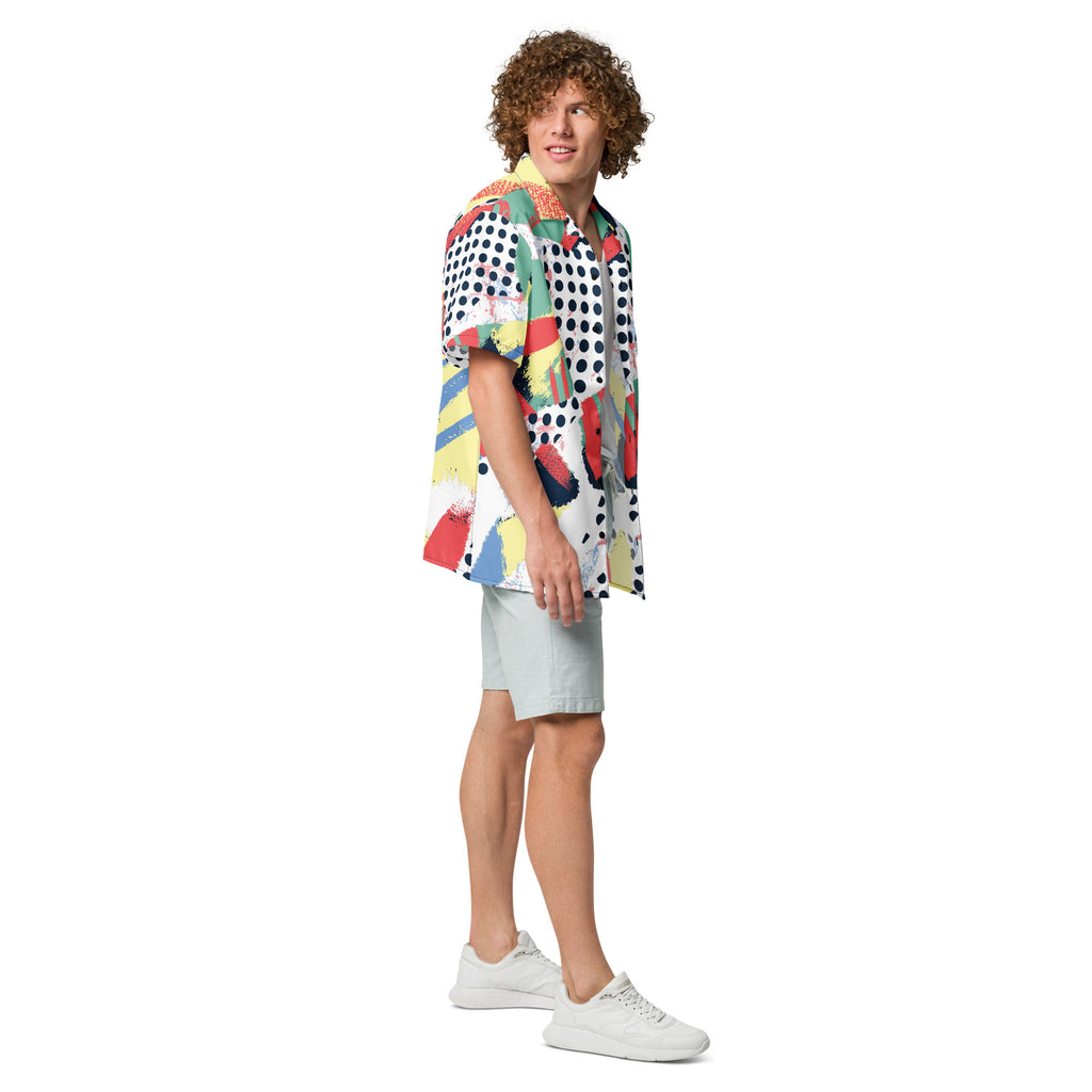 Abstract Men's Button Shirt - Snugoma