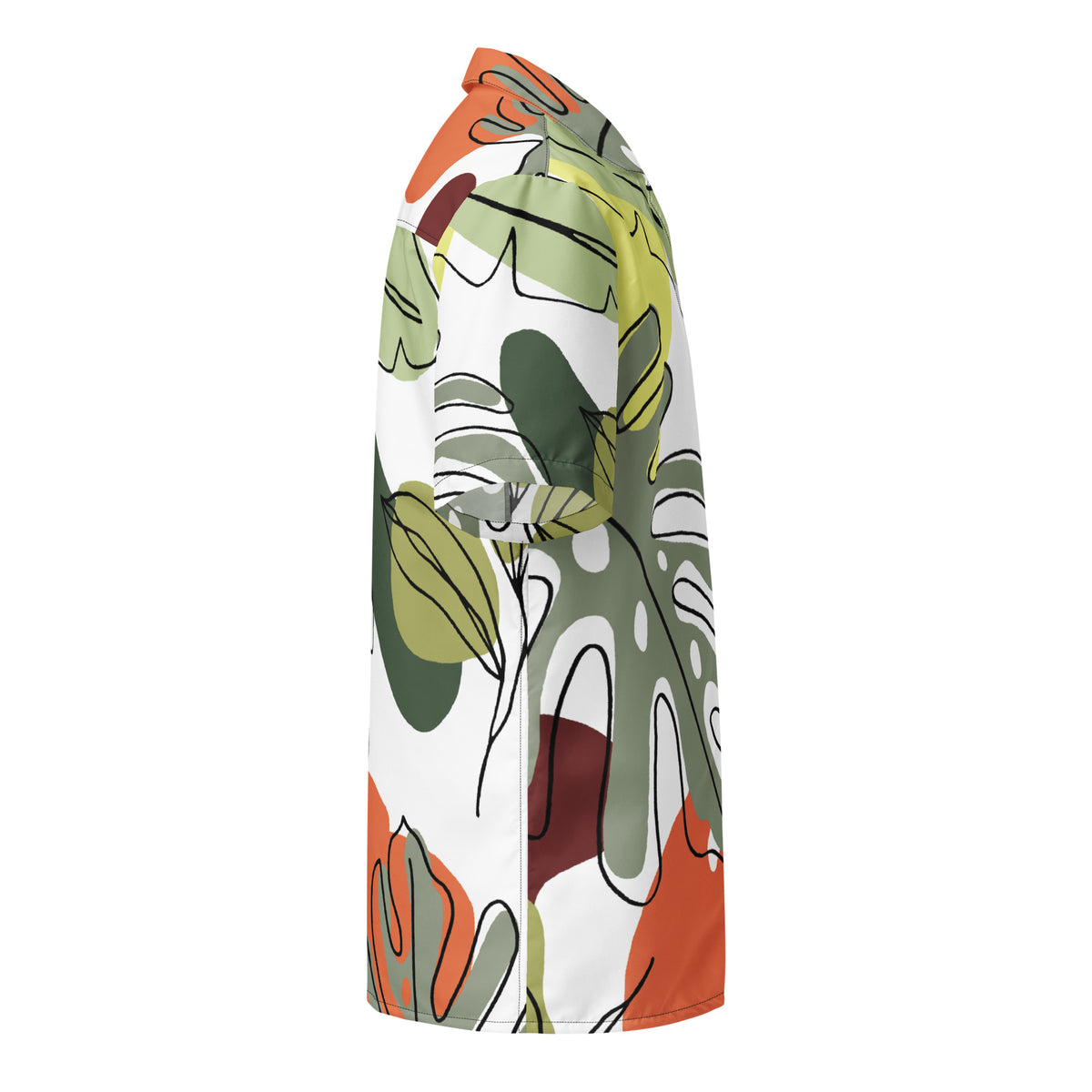 Men's Abstract Floral Button Shirt - Snugoma