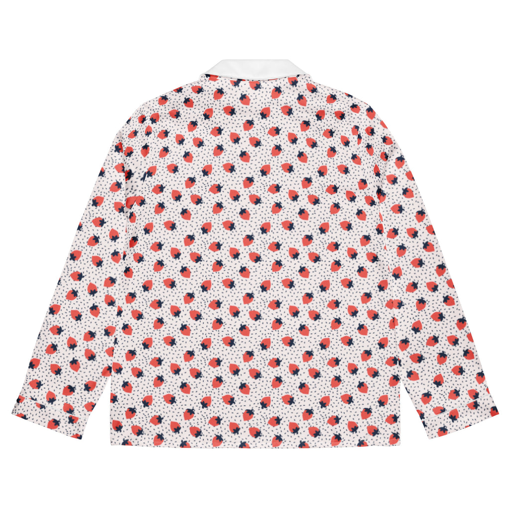 Women’s Strawberry Long Sleeve Pajama Top - Snugoma