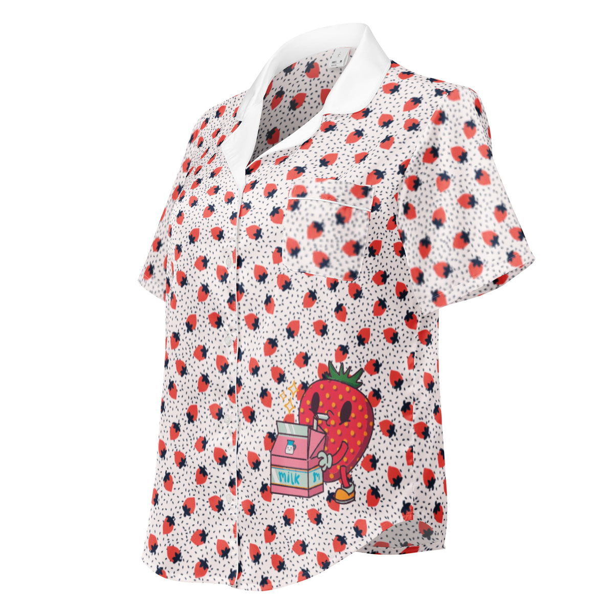 Women’s Strawberry Short Sleeve Pajama Top - Snugoma