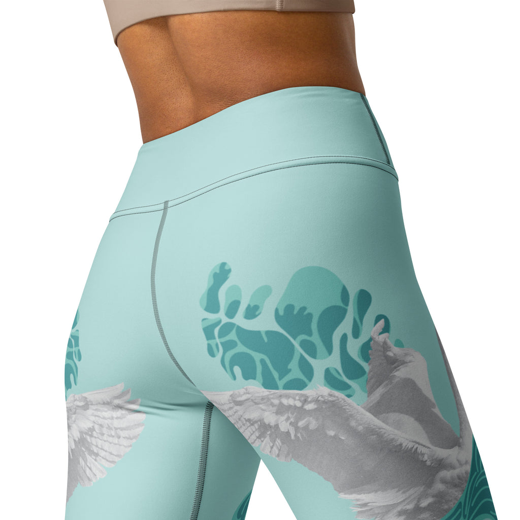 Swan Green Yoga Leggings - Snugoma