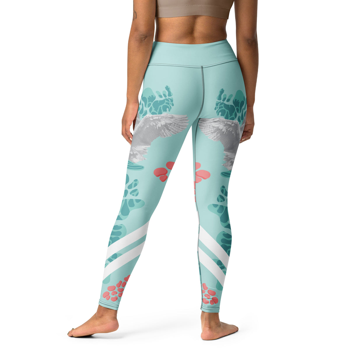 Swan Green Yoga Leggings - Snugoma