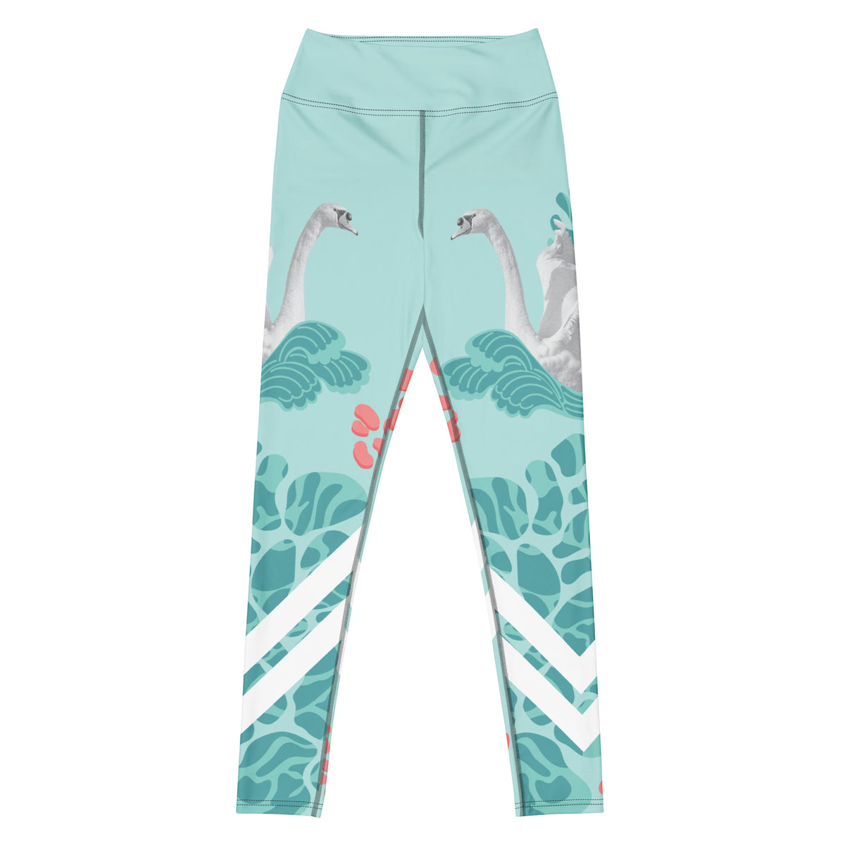 Swan Green Yoga Leggings - Snugoma