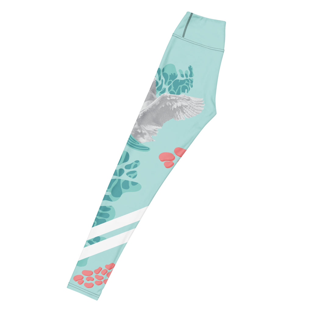 Swan Green Yoga Leggings - Snugoma