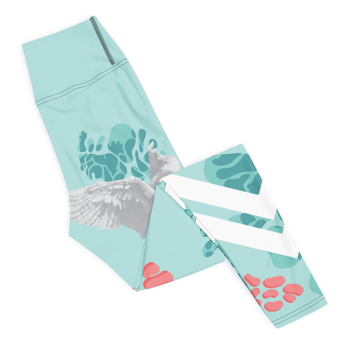 Swan Green Yoga Leggings - Snugoma
