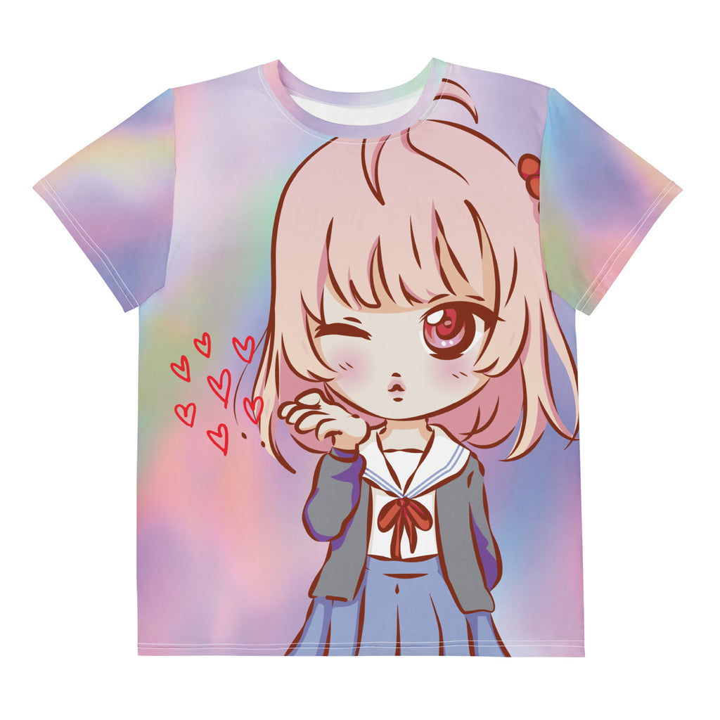 Anime Love Youth Cotton Crew Neck T-Shirt - Snugoma