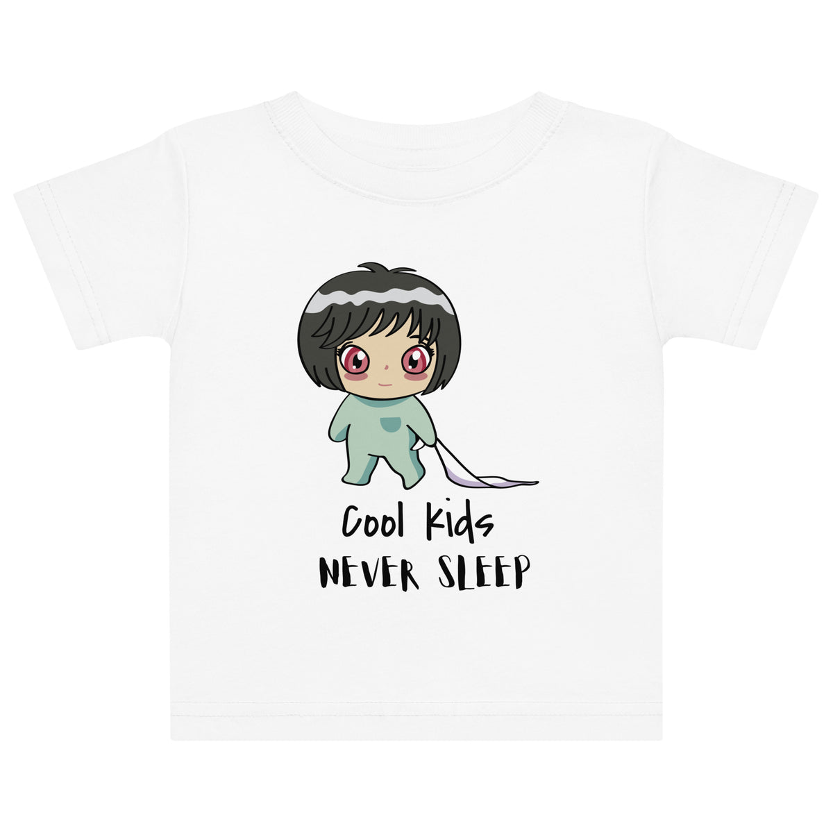 Never Sleep Baby Jersey T-Shirt - Snugoma