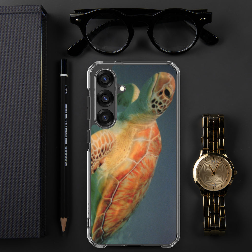 Sea Turtle Clear Case for Samsung® Galaxy S25, S25 Plus and S25 Ultra - Snugoma