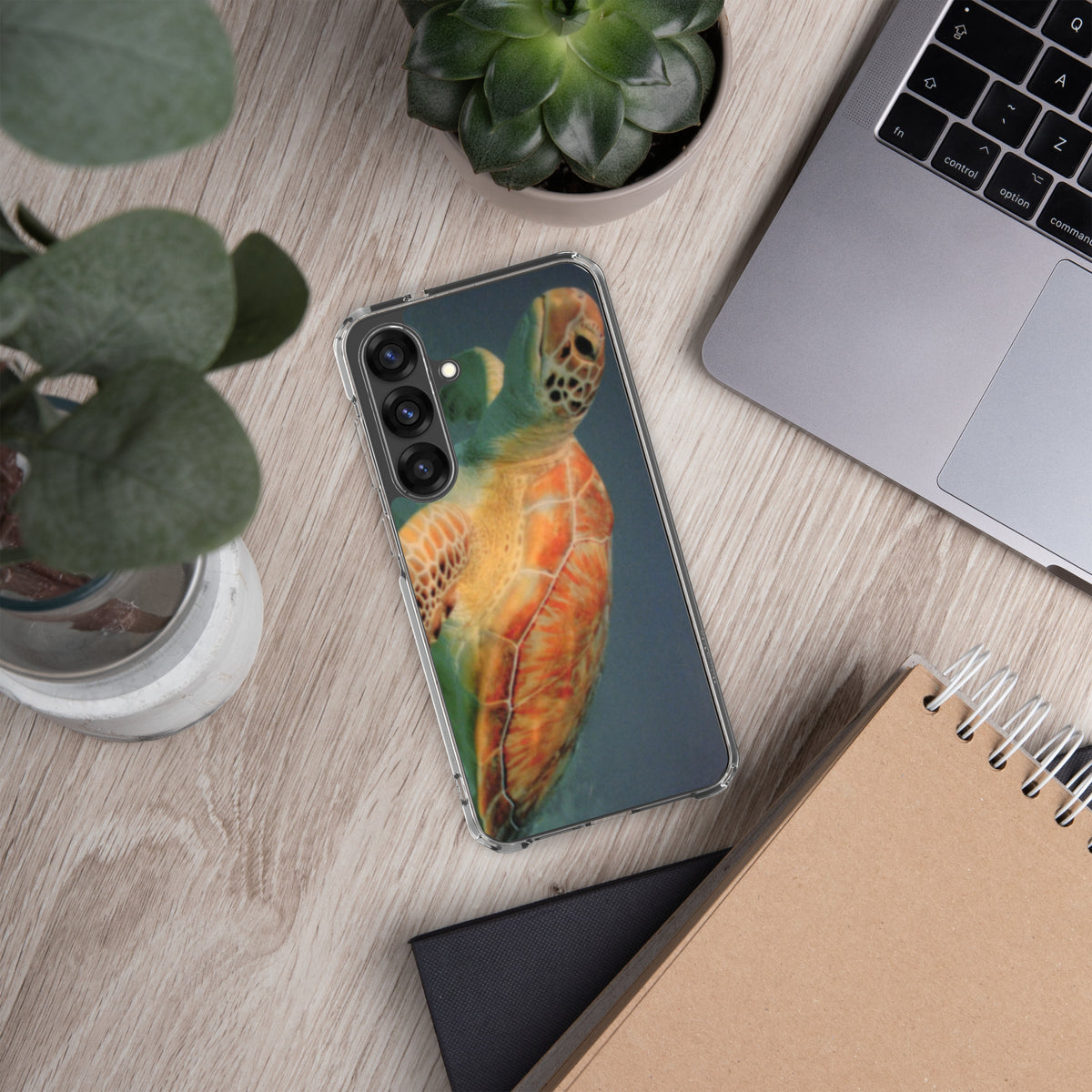 Sea Turtle Clear Case for Samsung® Galaxy S25, S25 Plus and S25 Ultra - Snugoma