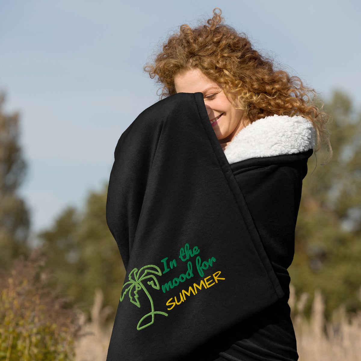 In the Mood for Summer Premium Sherpa Blanket - Snugoma