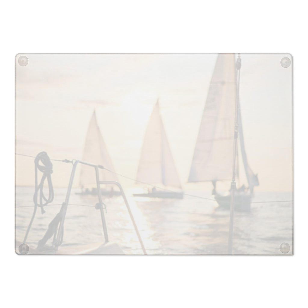Sailboat Glass Cutting Board - Snugoma