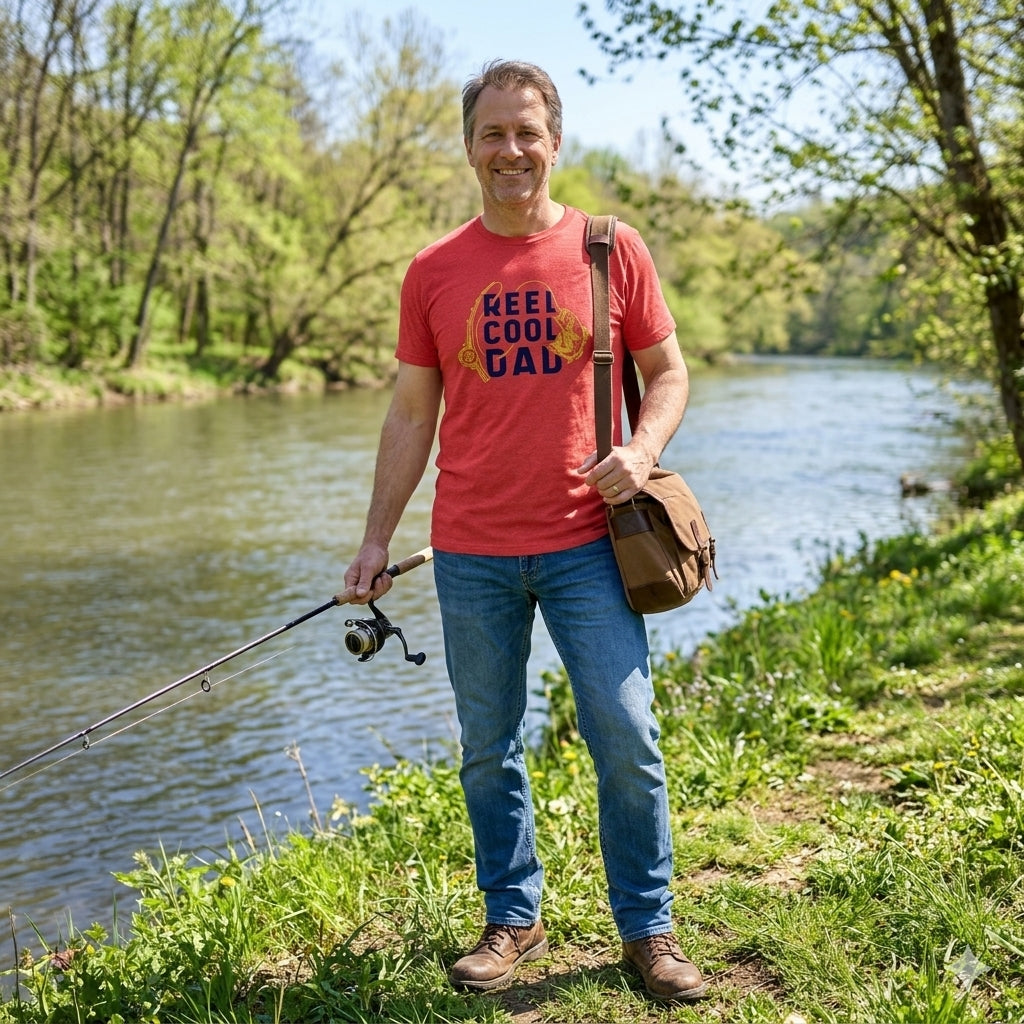 Reel Cool Dad Tri-Blend Short Sleeve T-Shirt