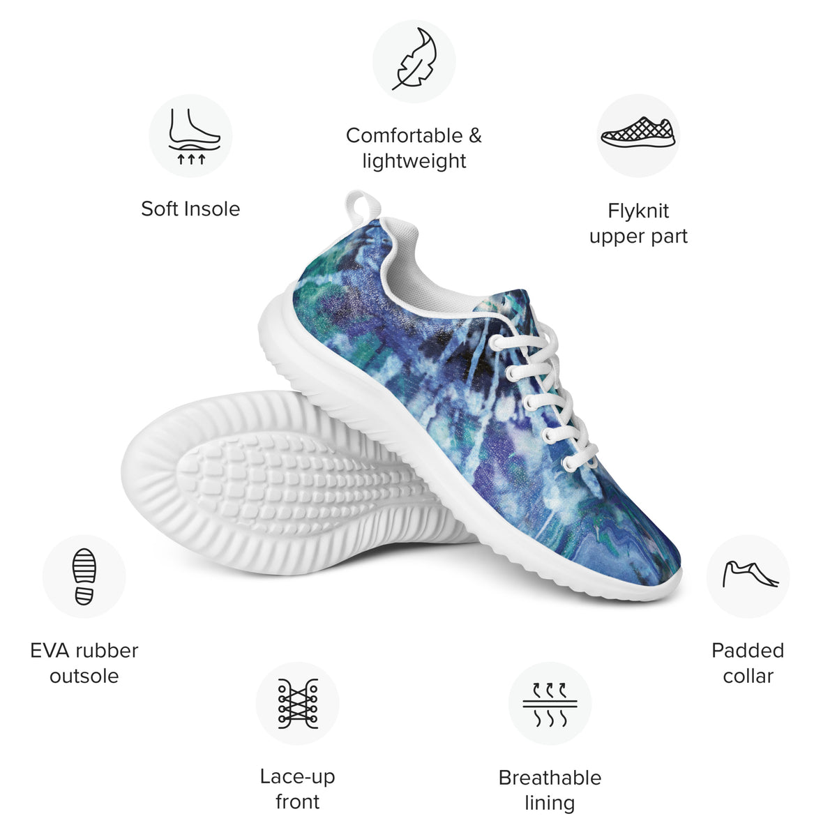Men’s Blue Athletic Shoes - Snugoma