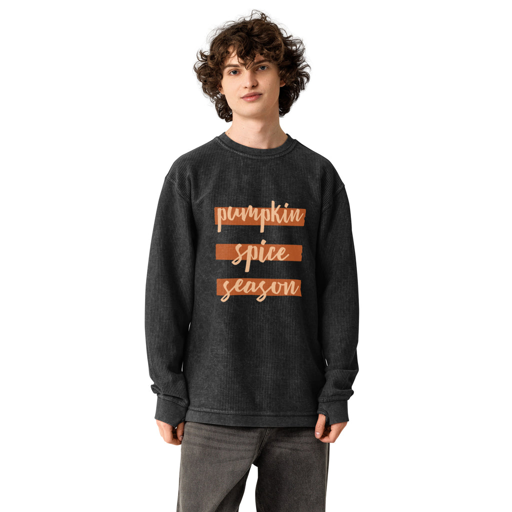 Pumpkin Spice Season Comfy Cord Sweatshirt - Snugoma