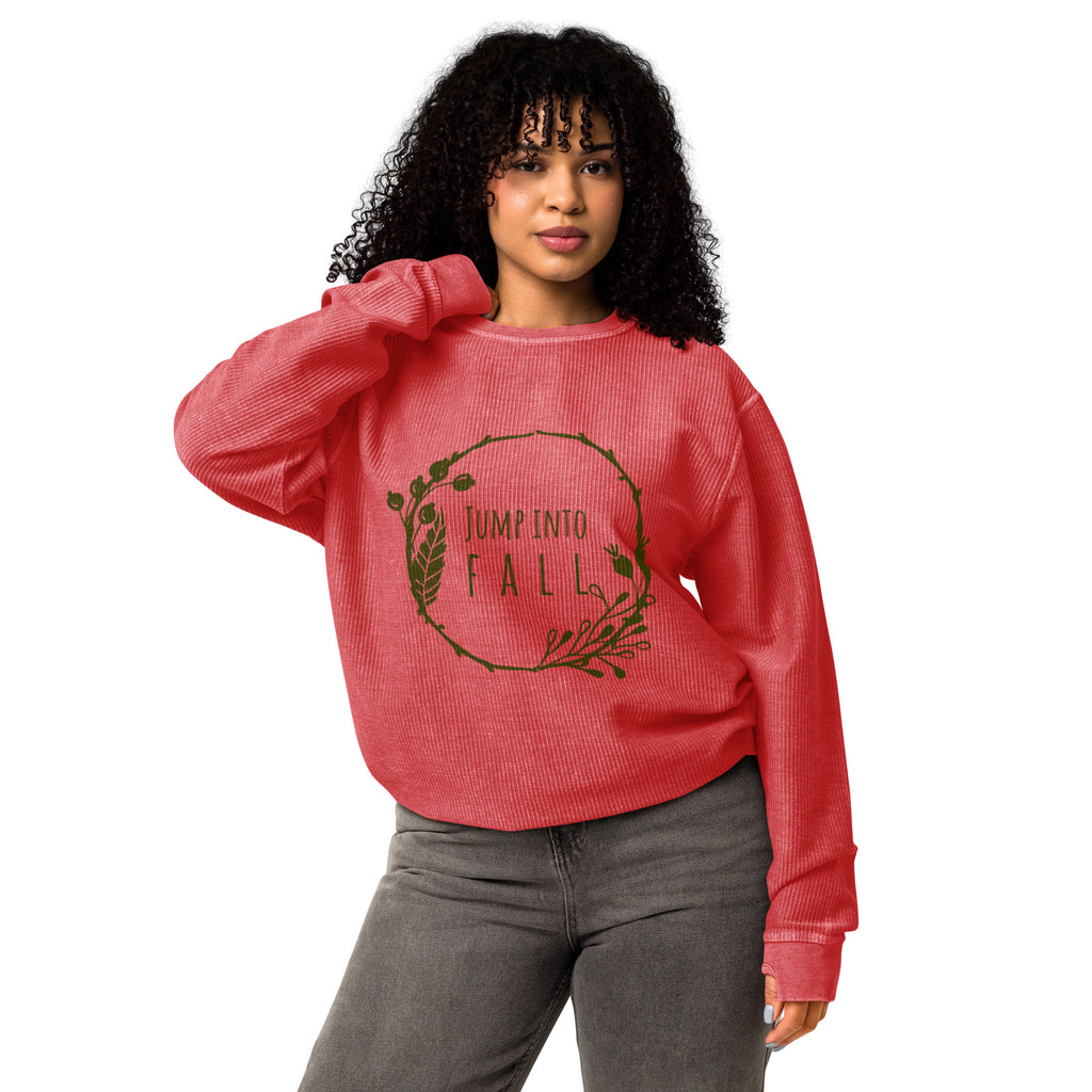 Jump Into Fall Comfy Cord Sweatshirt - Snugoma