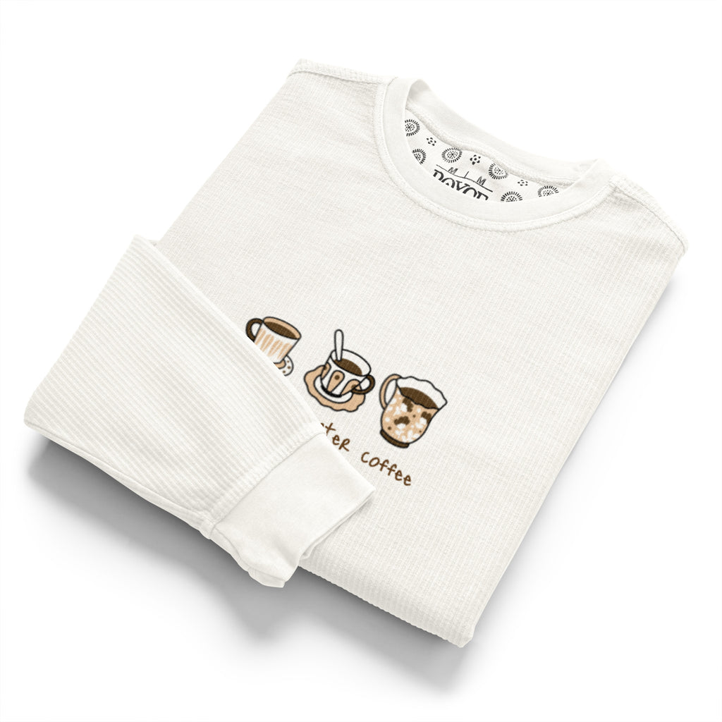 Life Begins After Coffee Comfy Cord Sweatshirt - Snugoma
