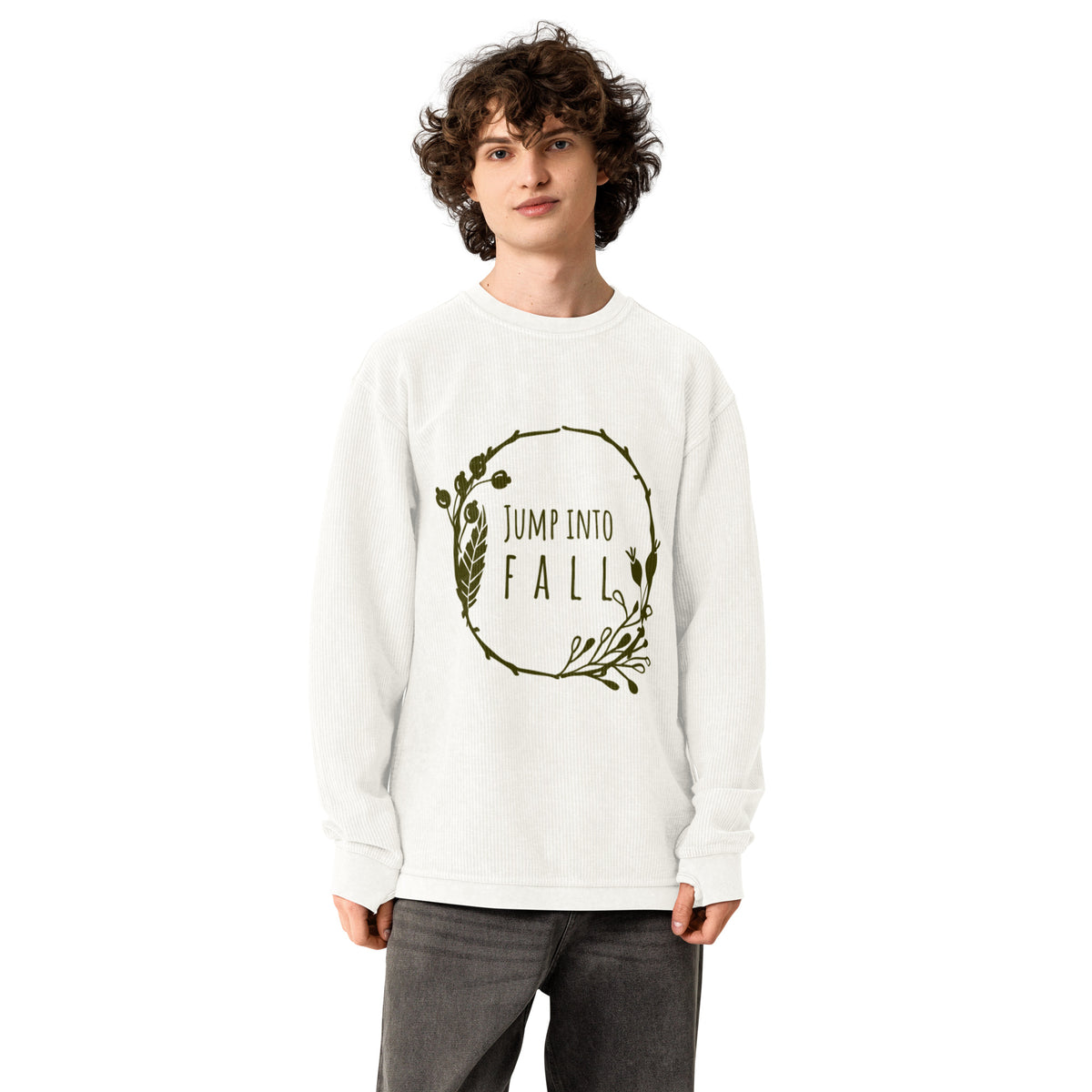 Jump Into Fall Comfy Cord Sweatshirt - Snugoma
