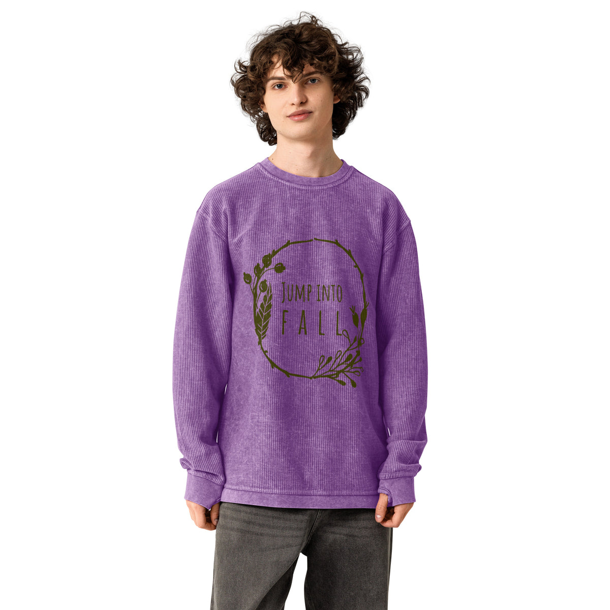 Jump Into Fall Comfy Cord Sweatshirt - Snugoma