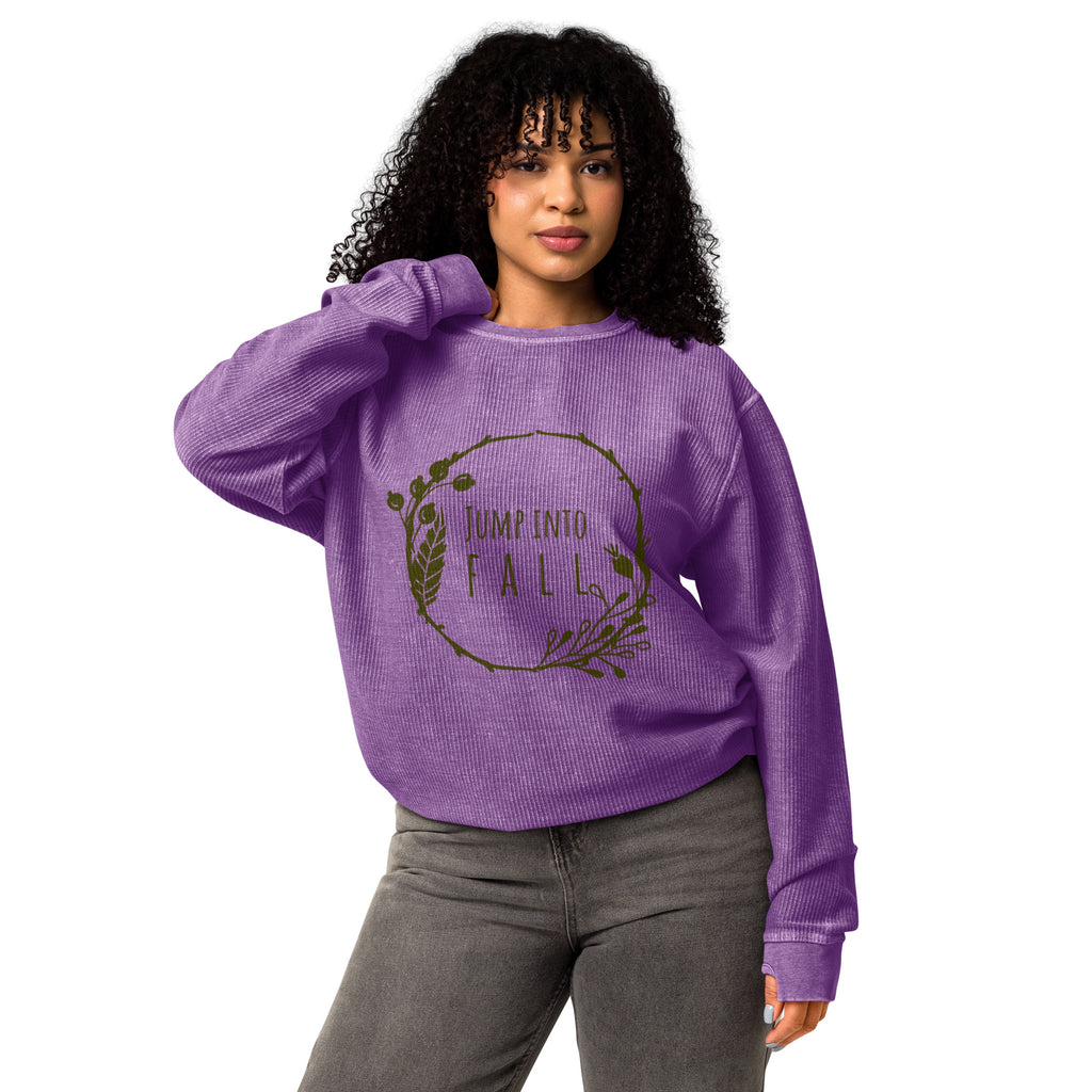 Jump Into Fall Comfy Cord Sweatshirt - Snugoma