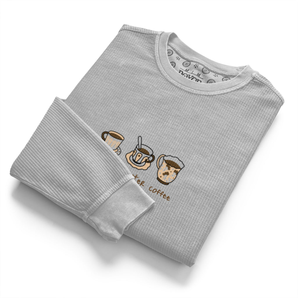 Life Begins After Coffee Comfy Cord Sweatshirt - Snugoma