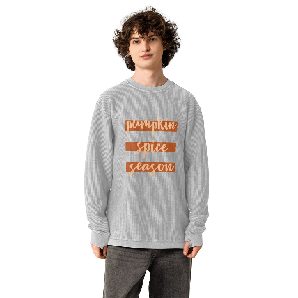 Pumpkin Spice Season Comfy Cord Sweatshirt - Snugoma