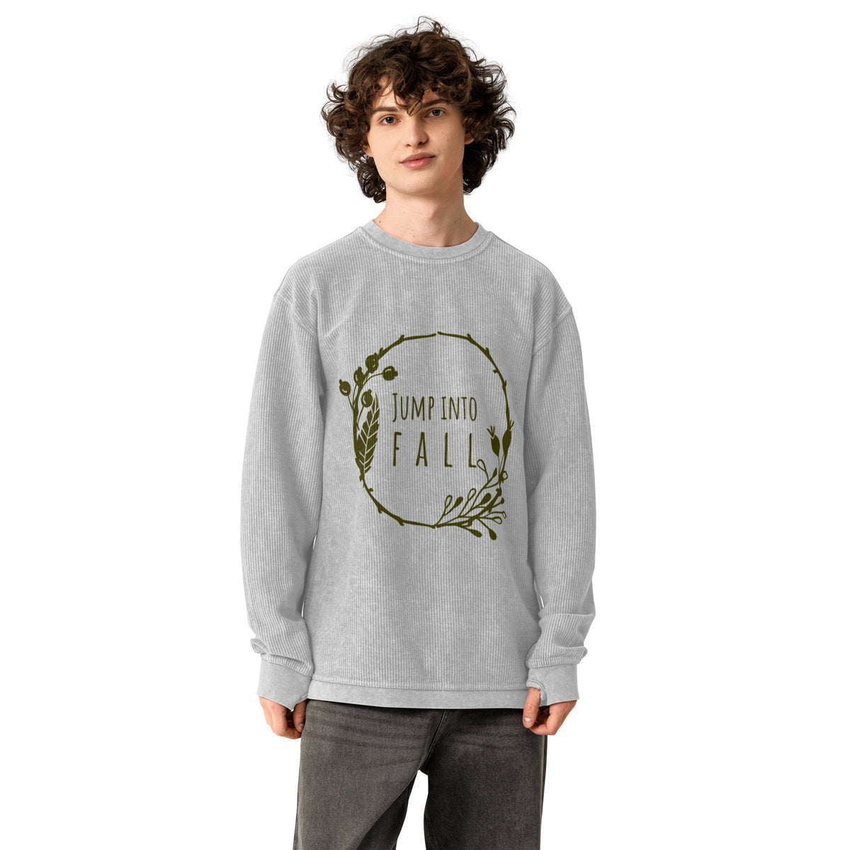 Jump Into Fall Comfy Cord Sweatshirt - Snugoma