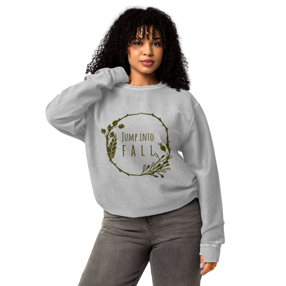 Jump Into Fall Comfy Cord Sweatshirt - Snugoma