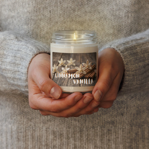 Cinnamon Vanilla Scented Soy Candle - Snugoma