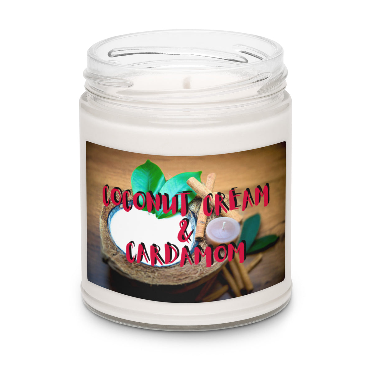 Coconut Cream and Cardamom Scented Soy Candle - Snugoma