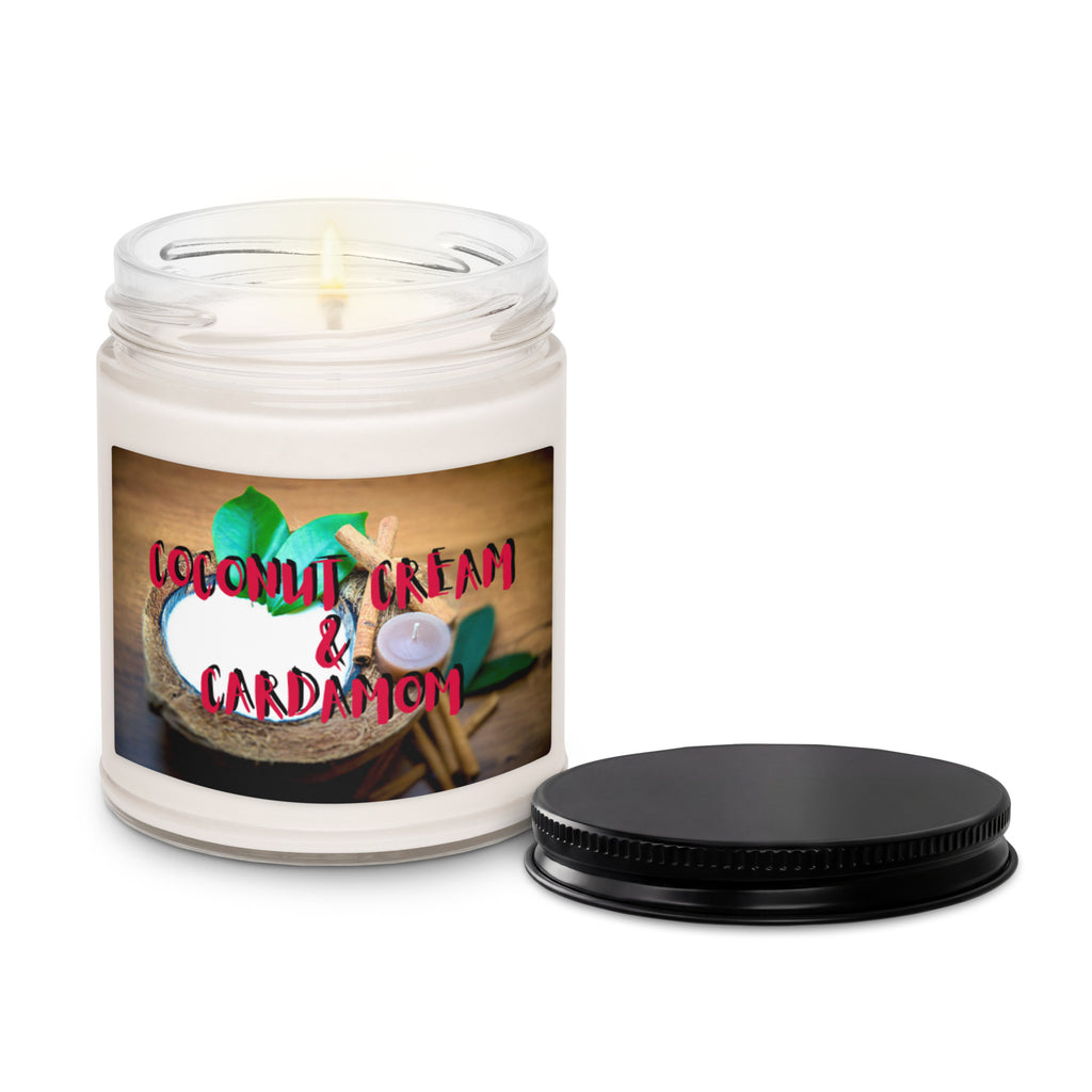 Coconut Cream and Cardamom Scented Soy Candle - Snugoma