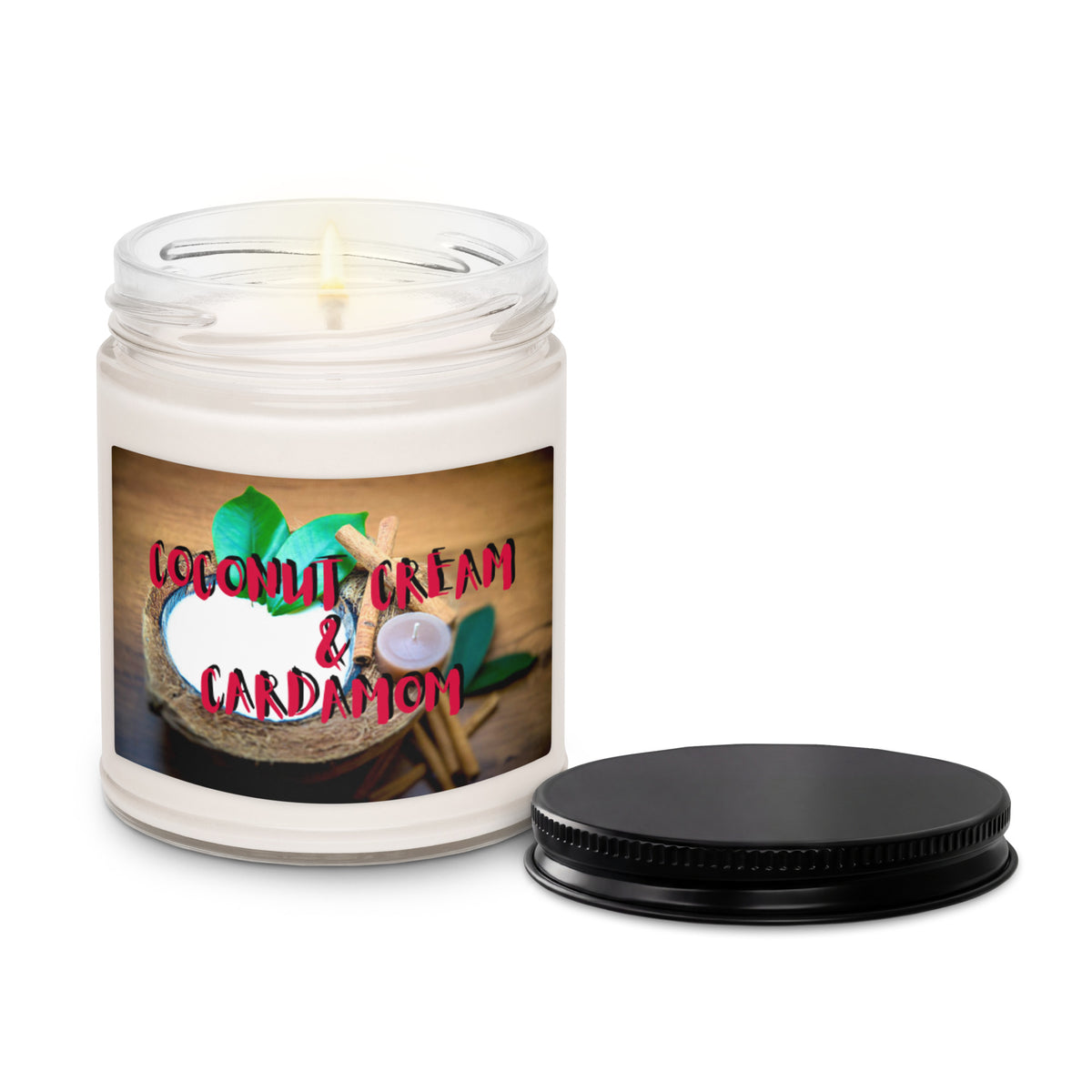 Coconut Cream and Cardamom Scented Soy Candle - Snugoma