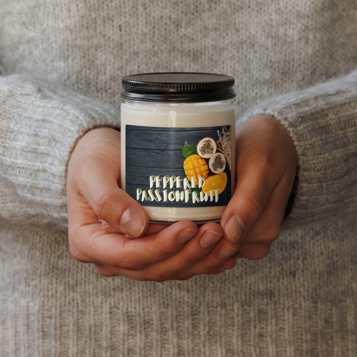 Peppered Passionfruit Scented Soy Candle - Snugoma