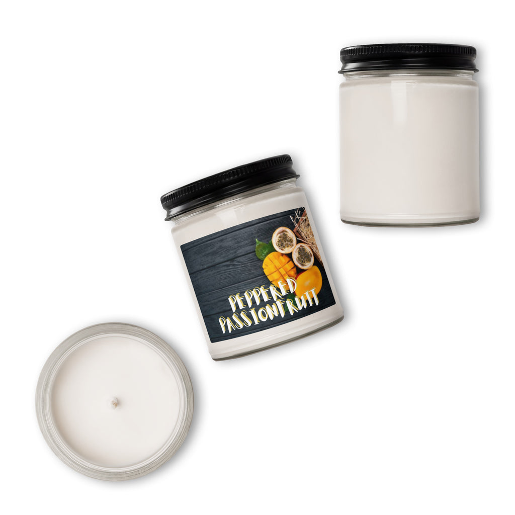 Peppered Passionfruit Scented Soy Candle - Snugoma
