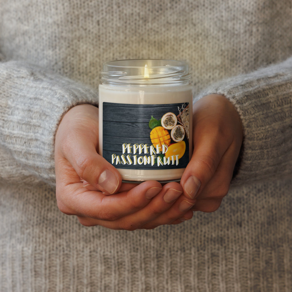 Peppered Passionfruit Scented Soy Candle - Snugoma